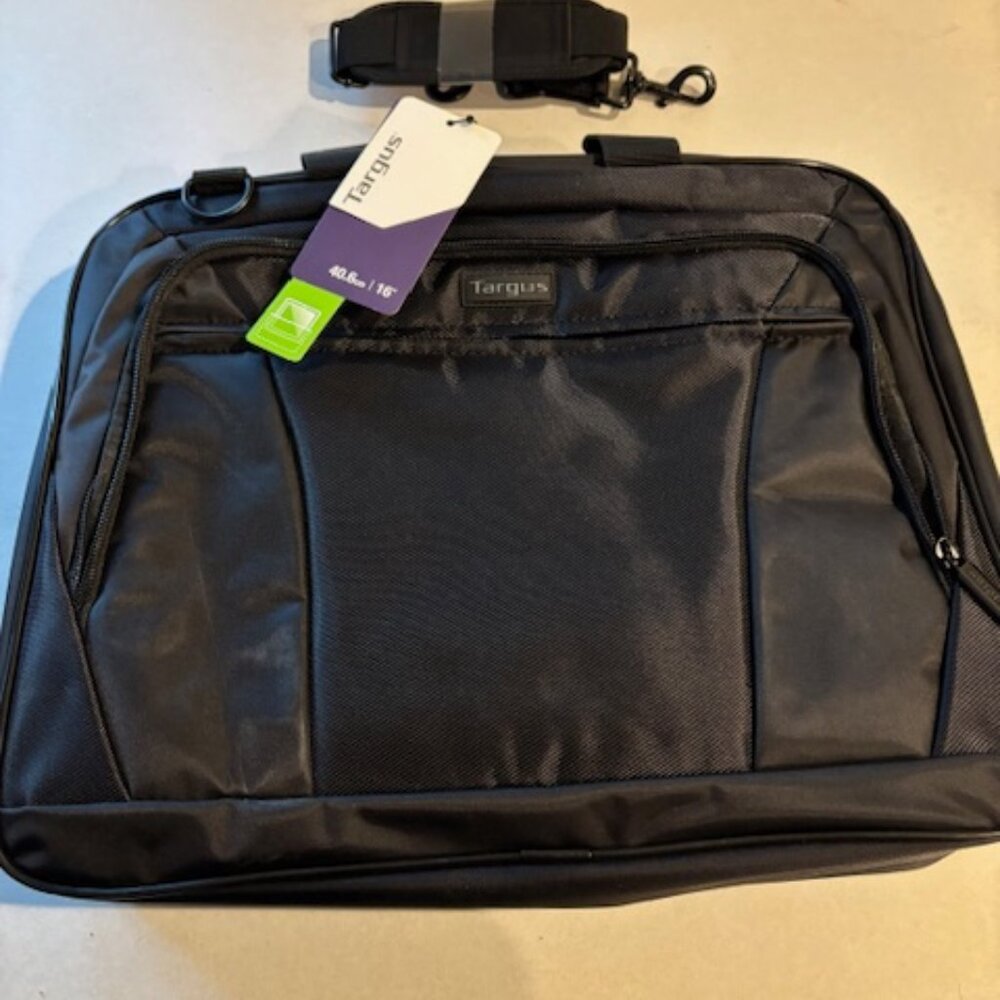 Targus Black Laptop, Notebook, Bag Double Handles, Detachable Shoulder Strap NEW